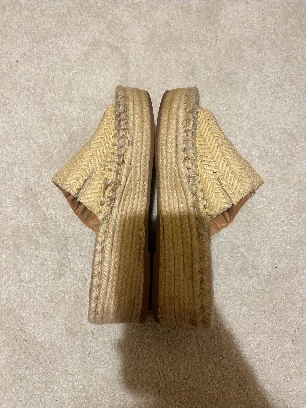 Women’s Straw Platform Slip-On Sandals size 7